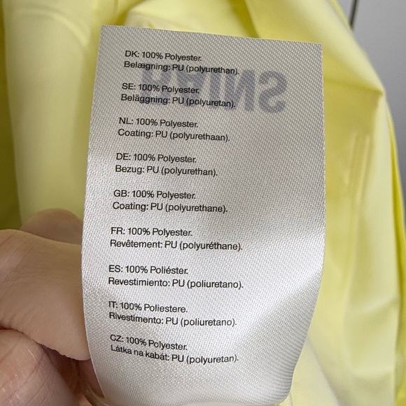 Rains - essential long rain jacket - yellow straw - XS NWT - Picture 4 of 6